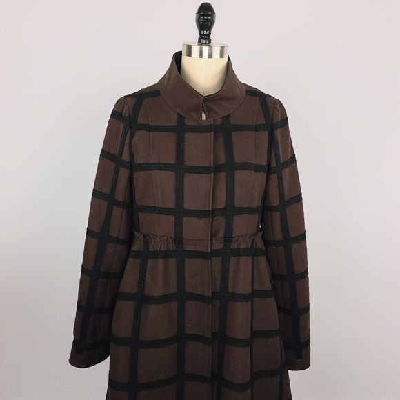 Alice & Olivia A-line Fit Peacoat Coat Size L - Picture 3 of 11